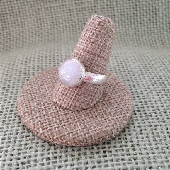 5Ct Rainbow Moonstone Ring Handmade - Picture 3 of 7